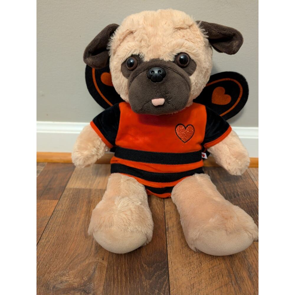 Build A Bear BAB Love Pug with Outfit 2020 Build A Bear Dog Plush 15"